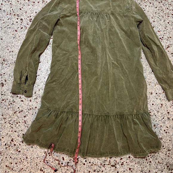 Anthropologie pilcro corduroy tunic dress XS moss green - Picture 9 of 11